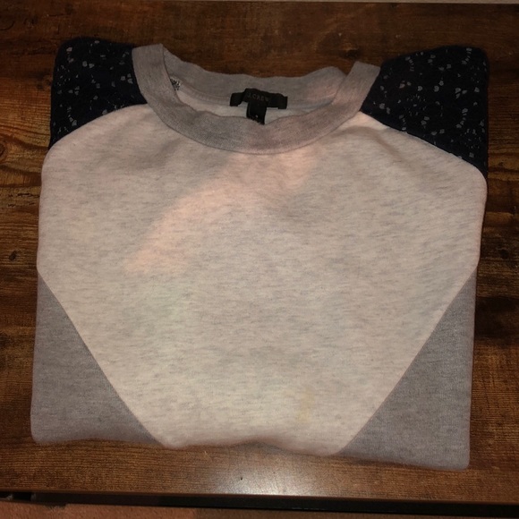 J. Crew Lace Colorblock sweatshirt - Picture 6 of 6